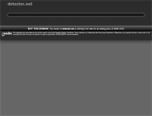 Tablet Screenshot of detecter.net